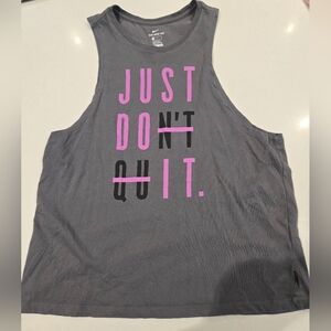 Nike Grey Muscle Tank Size Large